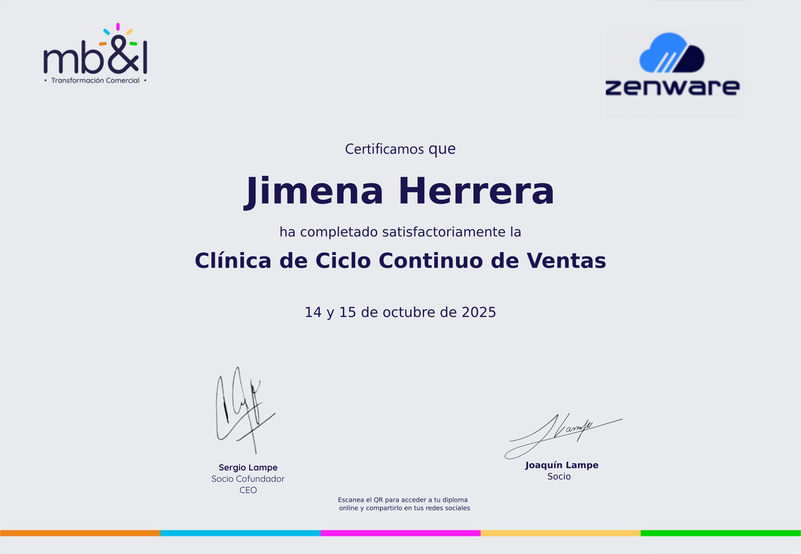 Picture of the certificate