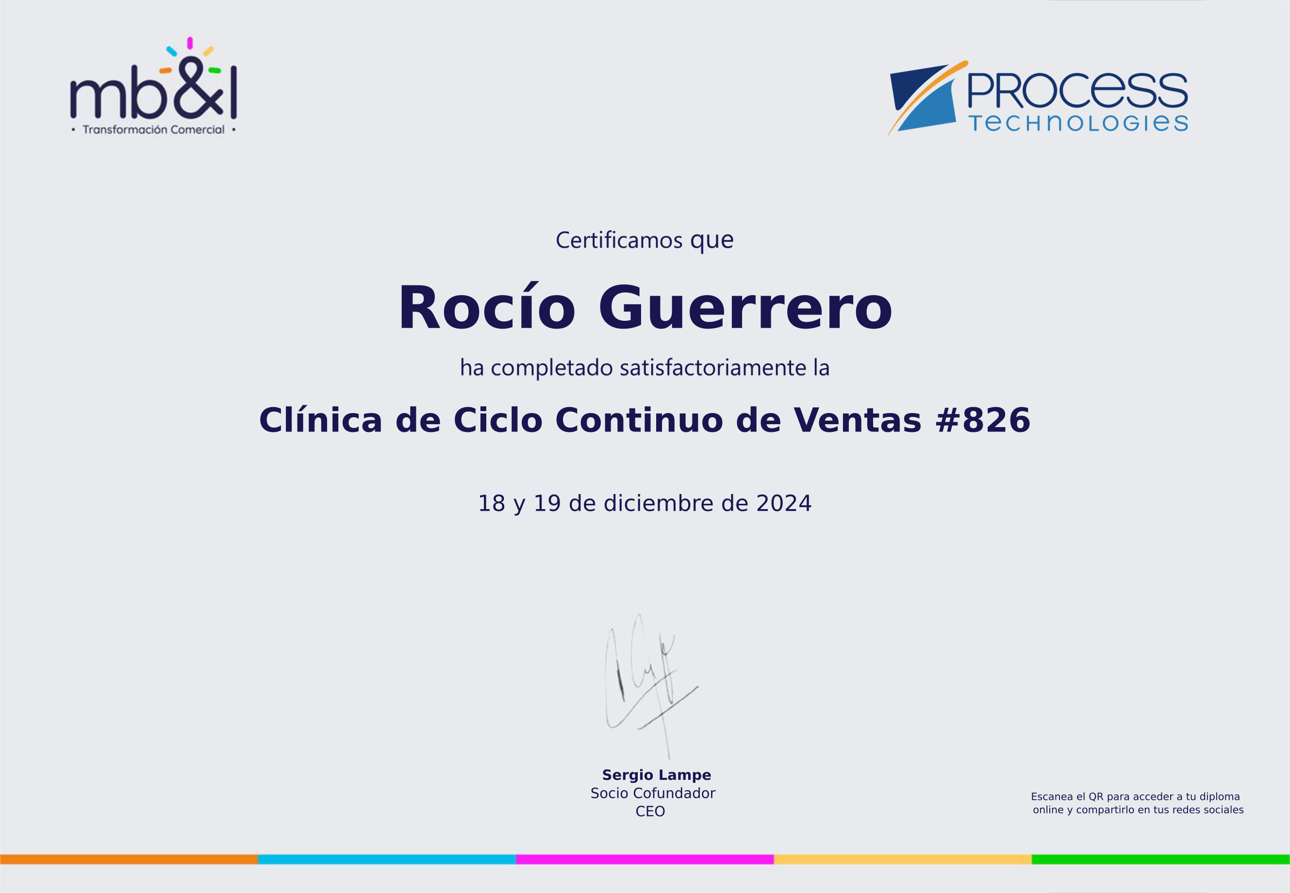 Picture of the certificate